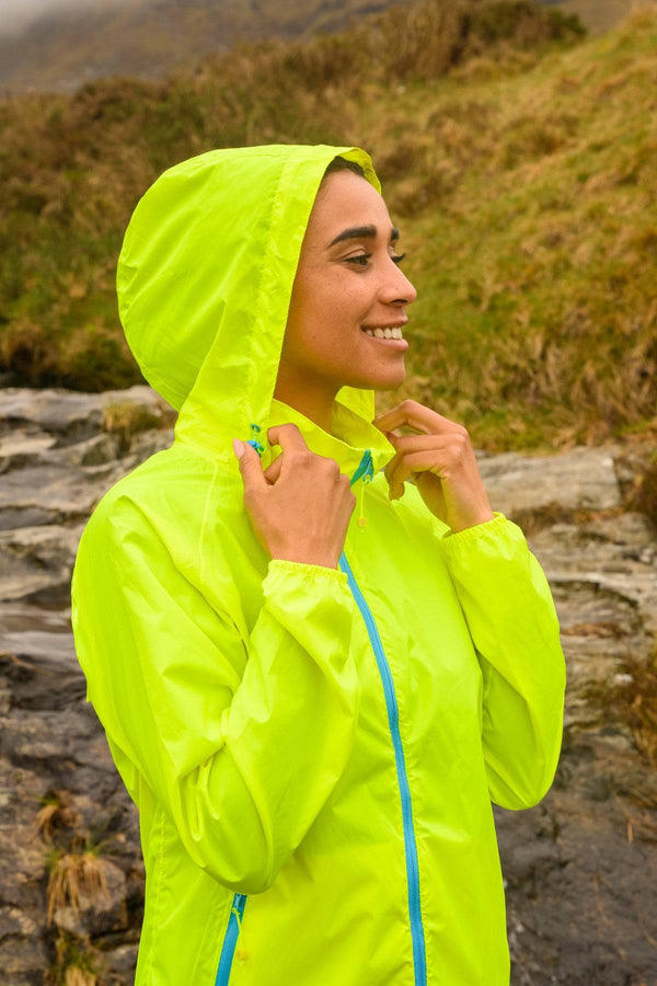 Mac in a Sac Adults Origin Waterproof Breathable Windproof Unisex Packable Jacket-NEON YELLOW - Borderland Muff