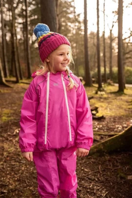 Mac in a Sac Kids Waterproof Breathable Windproof Unisex Origin Packable Puddlesuit - Borderland Muff