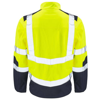 Supertouch 2 Tone Hi Vis Softshell Jacket -YELLOW/NAVY - Borderland Muff