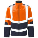 Supertouch 2 Tone Hi Vis Softshell Jacket -ORANGE/NAVY - Borderland Muff