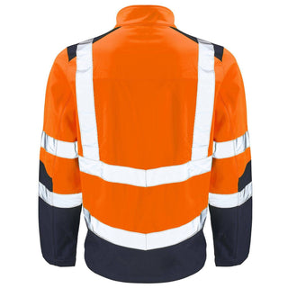 Supertouch 2 Tone Hi Vis Softshell Jacket -ORANGE/NAVY - Borderland Muff