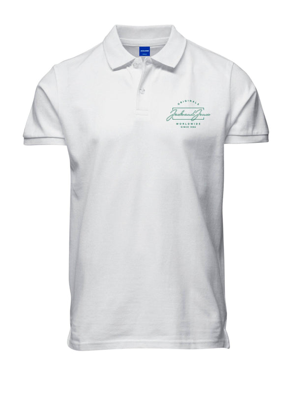 Jack & Jones JORELDEN Polo Shirt -WHITE - Borderland Muff