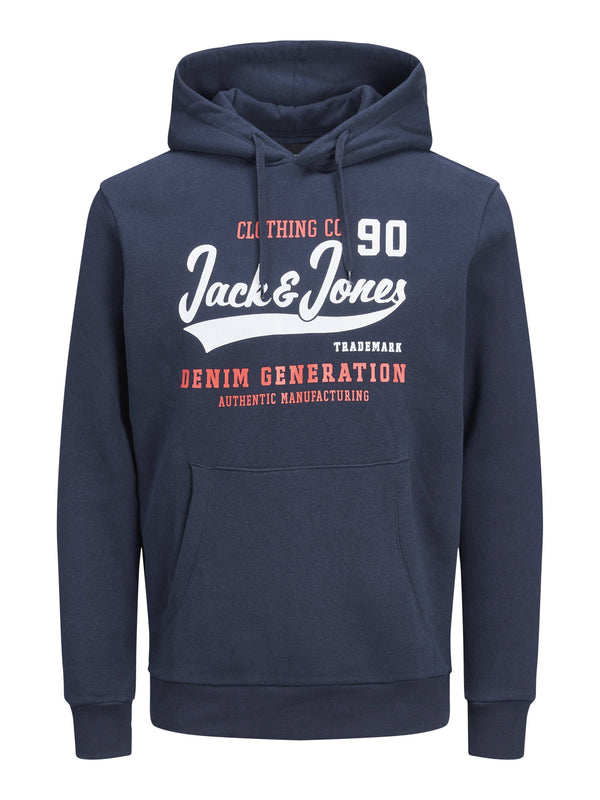 Jack & Jones JJELOGO Hoody -NAVY BLAZER - Borderland Muff