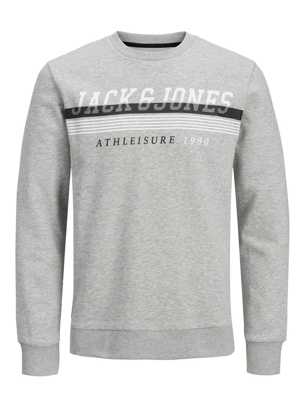 Jack & Jones JJIRON Sweatshirt -LIGHT GREY MELANGE - Borderland Muff