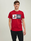 Jack & Jones JCOLOGAN Tee -CHILI RED - Borderland Muff
