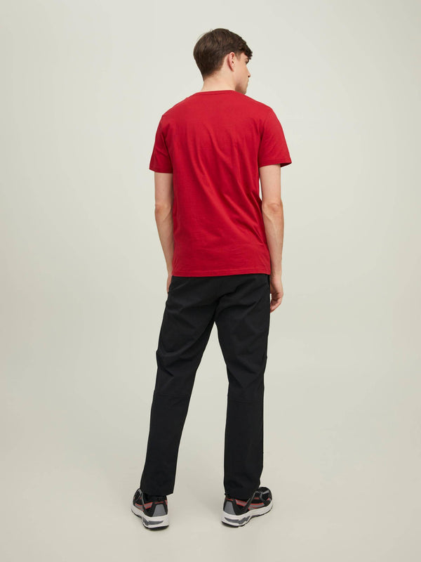 Jack & Jones JCOLOGAN Tee -CHILI RED - Borderland Muff