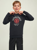 Jack & Jones JJELOGO Boys Hoody -BLACK - Borderland Muff
