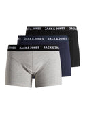 Jack & Jones JACANTHONY 3-Pack Trunks - Borderland Muff