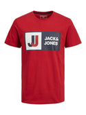 Jack & Jones JCOLOGAN Boys Tee -CHILI RED - Borderland Muff