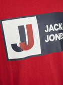 Jack & Jones JCOLOGAN Boys Tee -CHILI RED - Borderland Muff