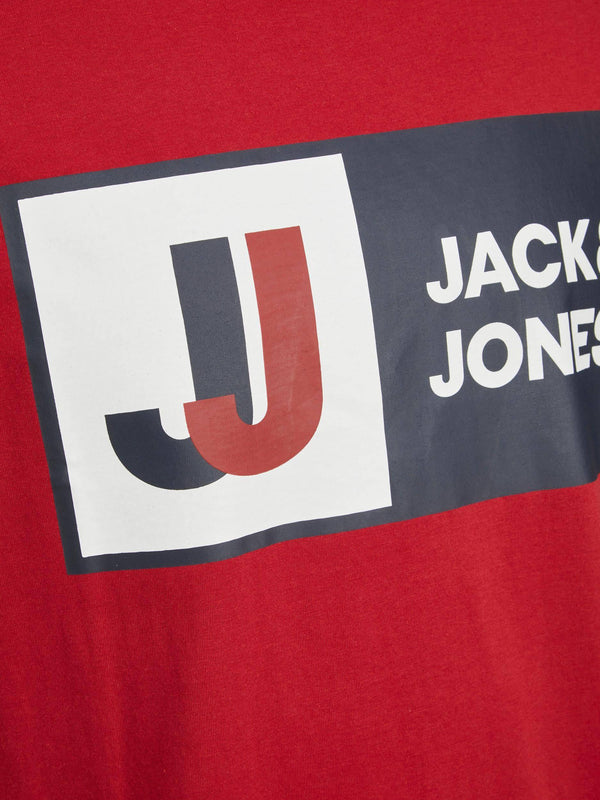 Jack & Jones JCOLOGAN Boys Tee -CHILI RED - Borderland Muff