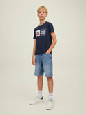 Jack & Jones JCOLOGAN Boys Tee -NAVY BLAZER - Borderland Muff
