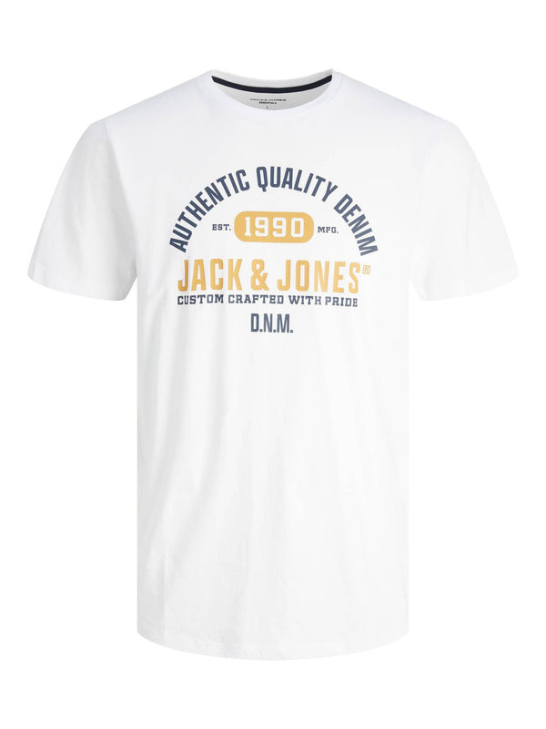 Jack & Jones JJSTAMP Boys Tee -WHITE - Borderland Muff
