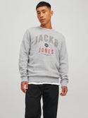 Jack & Jones JCOTHOMAS Sweatshirt -LIGHT GREY MELANGE - Borderland Muff