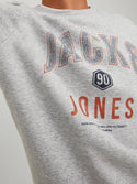 Jack & Jones JCOTHOMAS Sweatshirt -LIGHT GREY MELANGE - Borderland Muff