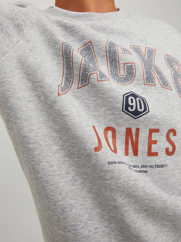 Jack & Jones JCOTHOMAS Sweatshirt -LIGHT GREY MELANGE - Borderland Muff