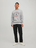 Jack & Jones JCOTHOMAS Sweatshirt -LIGHT GREY MELANGE - Borderland Muff