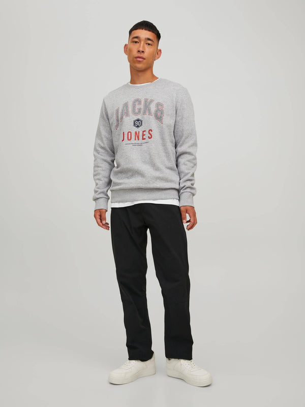 Jack & Jones JCOTHOMAS Sweatshirt -LIGHT GREY MELANGE - Borderland Muff