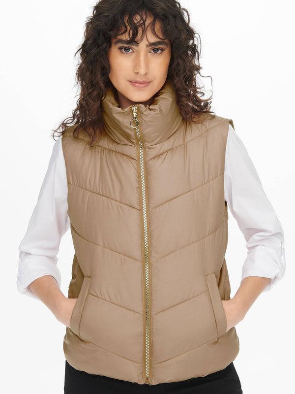 Jacqueline De Yong FINNO Bodywarmer -FUR BROWN - Borderland Muff