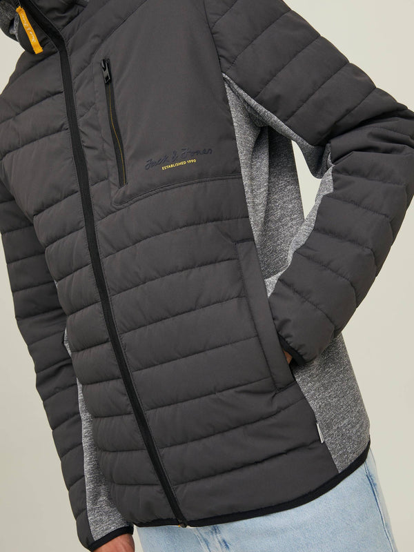 Jack & Jones JCOBERG Hybrid Jacket -ASPHALT - Borderland Muff