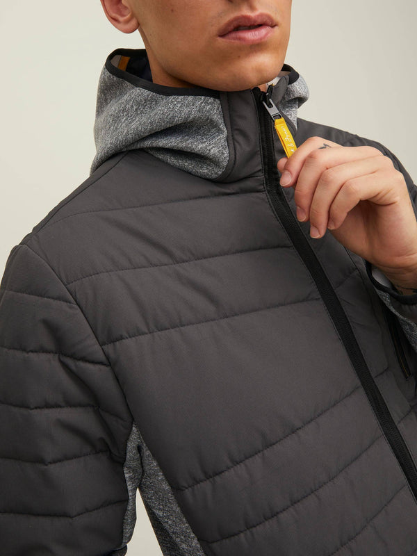 Jack & Jones JCOBERG Hybrid Jacket -ASPHALT - Borderland Muff