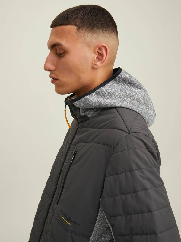 Jack & Jones JCOBERG Hybrid Jacket -ASPHALT - Borderland Muff