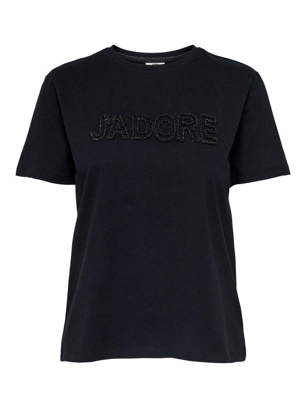 Jacqueline De Yong APRIL Tee -BLACK - Borderland Muff