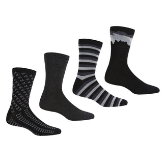 Regatta Mens 4Pack Lifestyle Socks - Borderland Muff