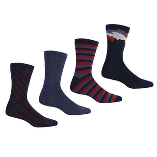 Regatta Mens 4Pack Lifestyle Socks - Borderland Muff
