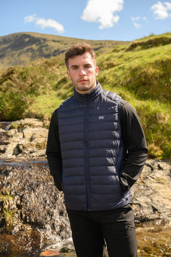 Mac in a Sac Mens Alpine Gilet -NAVY - Borderland Muff