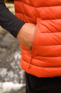 Mac in a Sac Mens Alpine Gilet -ORANGE - Borderland Muff
