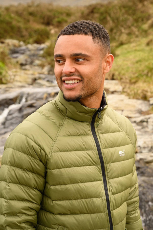 Mac in a Sac Mens Polar Reversible Jacket -KHAKI/BLACK - Borderland Muff