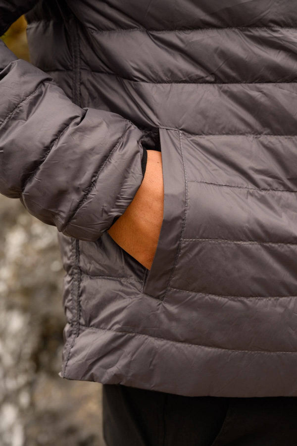 Mac in a Sac Mens Polar Reversible Jacket -BLACK/CHARCOAL - Borderland Muff