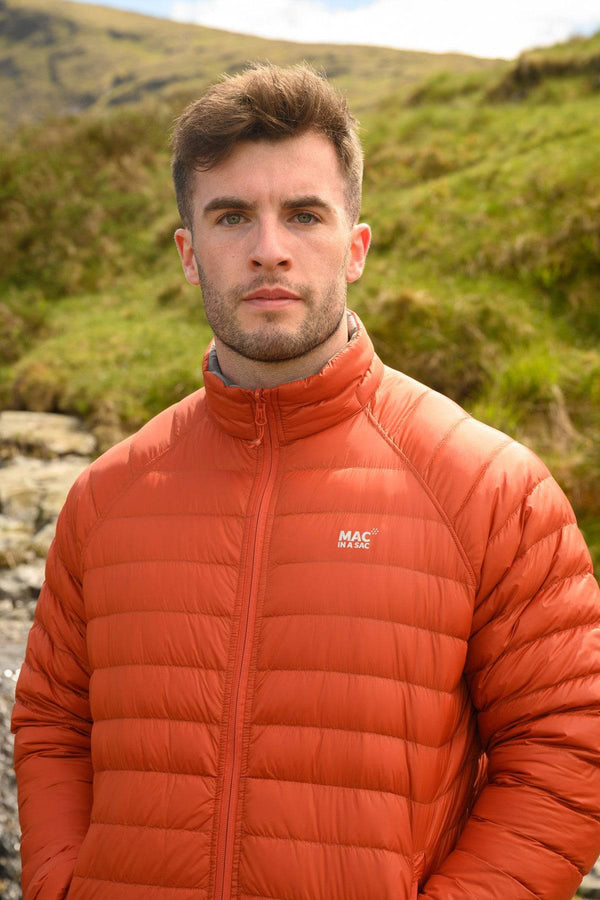 Mac in a Sac Mens Polar Reversible Jacket -ORANGE/GREY - Borderland Muff