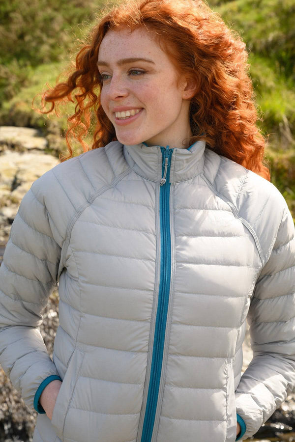 Mac in a Sac Ladies Polar Reversible Jacket -PETROL BLUE/GREY - Borderland Muff
