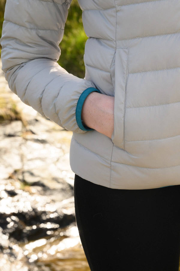 Mac in a Sac Ladies Polar Reversible Jacket -PETROL BLUE/GREY - Borderland Muff