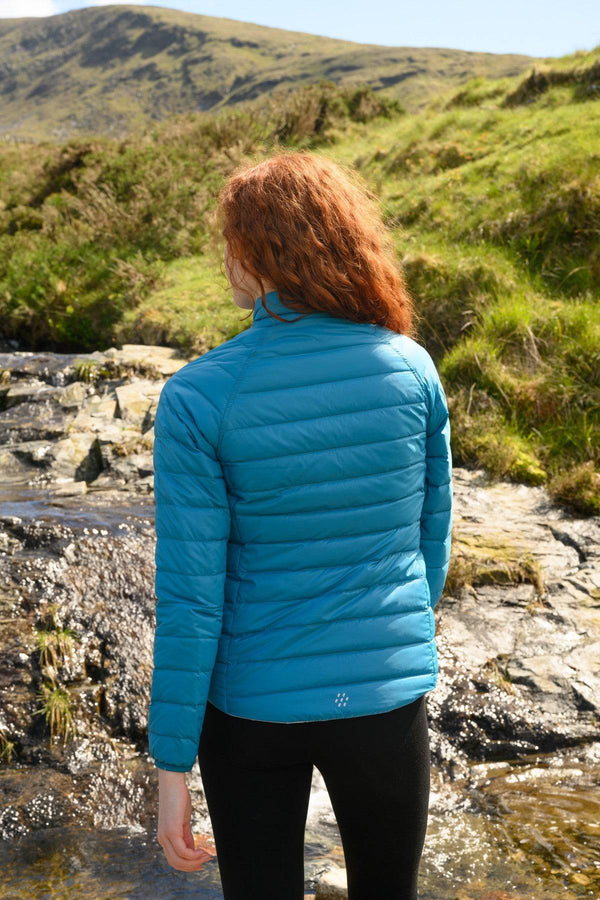 Mac in a Sac Ladies Polar Reversible Jacket -PETROL BLUE/GREY - Borderland Muff