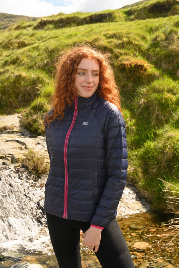 Mac in a Sac Ladies Polar Reversible Jacket -FUCHSIA/NAVY - Borderland Muff