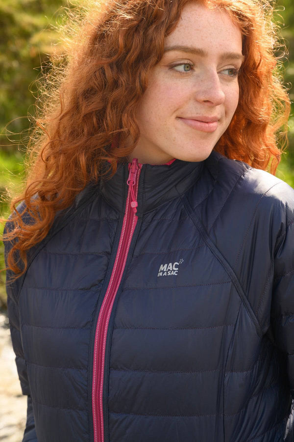 Mac in a Sac Ladies Polar Reversible Jacket -FUCHSIA/NAVY - Borderland Muff