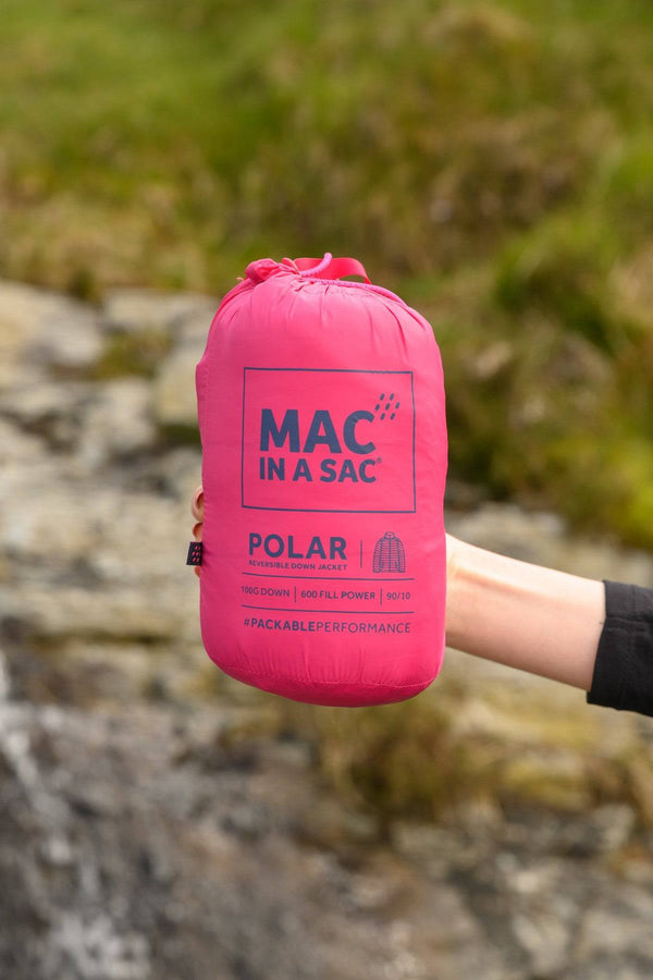 Mac in a Sac Ladies Polar Reversible Jacket -FUCHSIA/NAVY - Borderland Muff