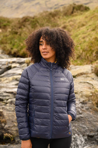 Mac in a Sac Ladies Polar Reversible Jacket -MUSTARD/NAVY - Borderland Muff