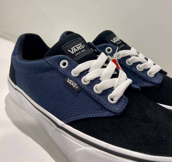 VANS Mens Atwood Deluxe Herringbone Shoe -DRESS BLUE - Borderland Muff