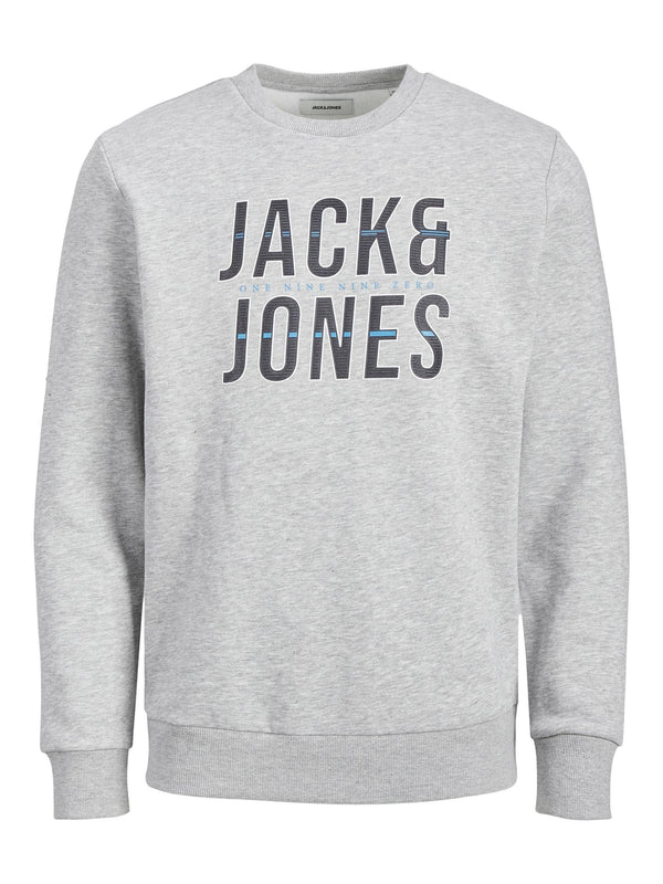 Jack & Jones JJXILO Sweatshirt -LIGHT GREY MELANGE - Borderland Muff