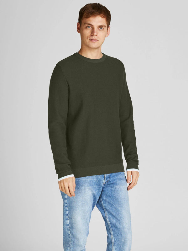 Jack & Jones JCOLOGAN Crew Neck-FOREST NIGHT - Borderland Muff