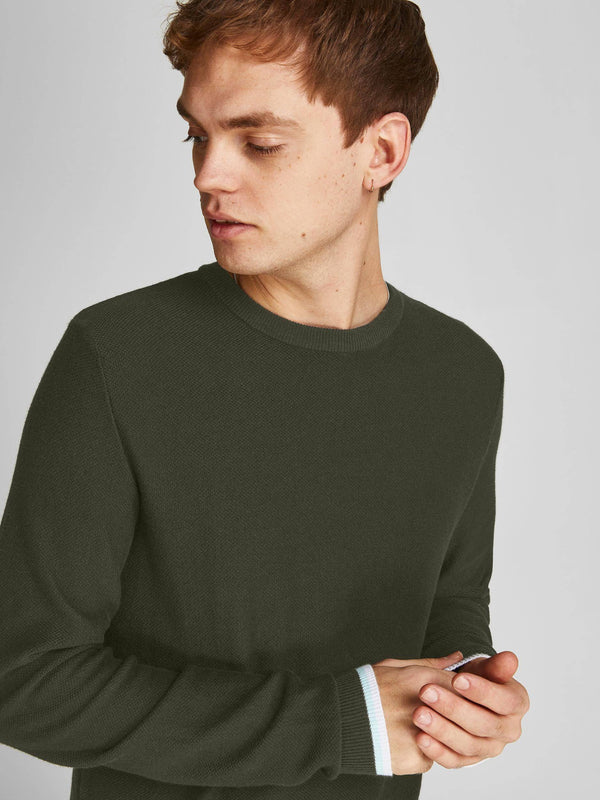 Jack & Jones JCOLOGAN Crew Neck-FOREST NIGHT - Borderland Muff