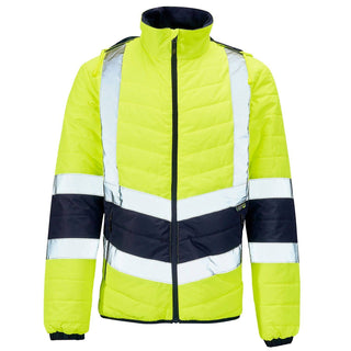 Supertouch 2 Tone Hi Vis Puffer Jacket-HIVIZ YELNVY - Borderland Muff