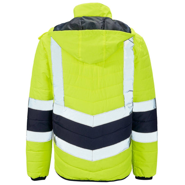 Supertouch 2 Tone Hi Vis Puffer Jacket-HIVIZ YELNVY - Borderland Muff