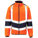 Supertouch 2 Tone Hi Vis Puffer Jacket-HIVIZ ORANVY - Borderland Muff