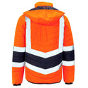 Supertouch 2 Tone Hi Vis Puffer Jacket-HIVIZ ORANVY - Borderland Muff