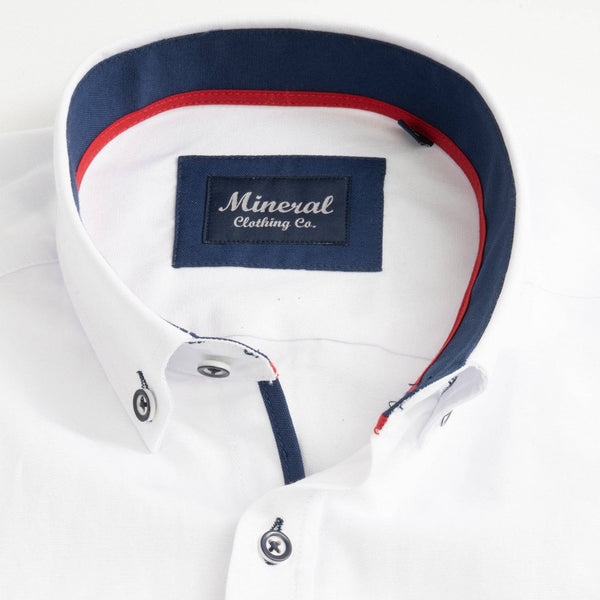 Mineral LOLLAND Men's Shirt-WHITE - Borderland Muff